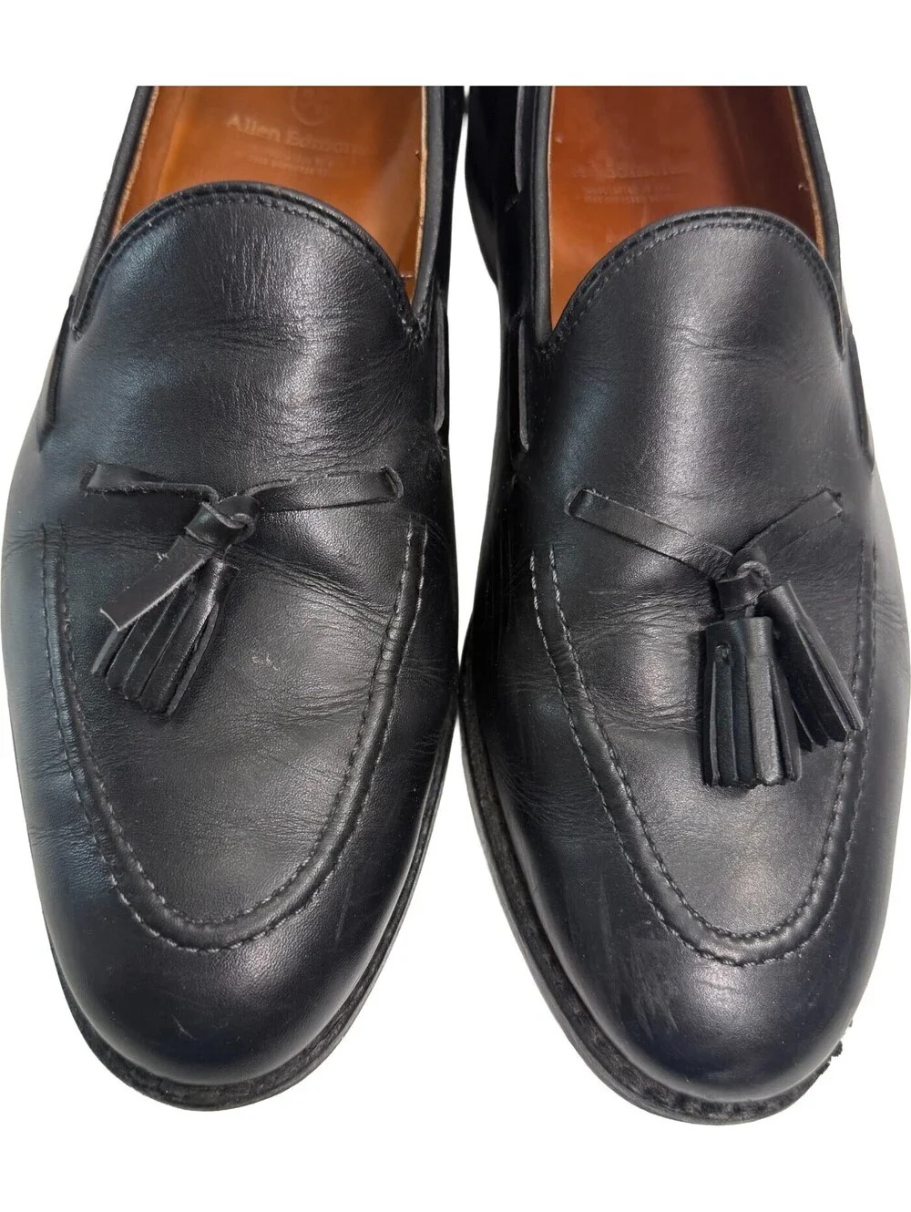 Allen Edmonds Acheson Black Leather Tassel Loafers Slip-On Dress Shoes Mens 10D